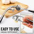 Zulay Kitchen Premium Garlic Press Set - Rust Proof & Dishwasher Safe Professional Garlic Mincer Tool - Easy-Squeeze, Easy-Clean with Soft, Ergono...