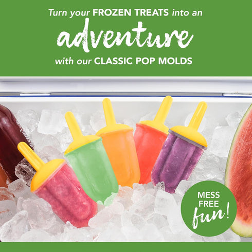 Tovolo Popsicle Molds with Sticks (5-Pack, Classic) - Reusable Ice Pop Molds & Sticks for Homemade Flavored Ice Pops & Frozen Snacks - Popsicle Ma...