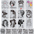 18 Pieces Women Theme Lady Stencils Floral Female Face and Inspirational Quote Girl Stencil for Home Wall Art Decor Painting on Wood Canvas Paper ...
