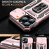 MERRO for iPhone 13 Pro Case with Screen Protector,Sliding Camera Cover,Military-Grade Cover with Magnetic Stand Phone Case 6.1" Rose Gold...