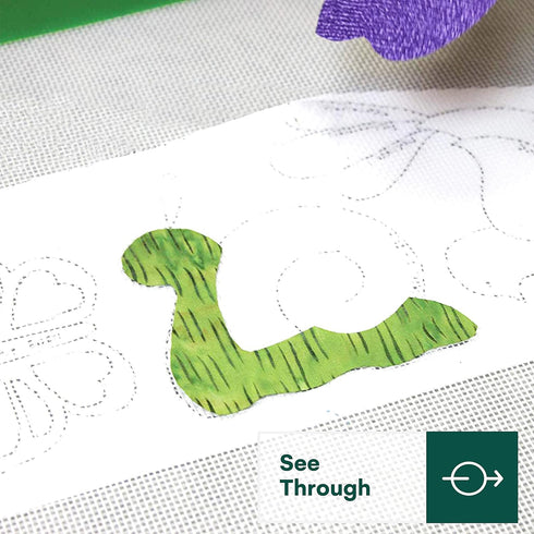 Precision Fusing Mat (12" x 18") Includes No-Slip/Nonstick mat with See-Through Design for Appliqué Creation, and Teflon Coated Pressing Sheet - A...