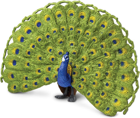 Safari Ltd. Peacock Figurine - Detailed 4" Plastic Model Figure - Fun Educational Play Toy for Boys, Girls & Kids Ages 3+...