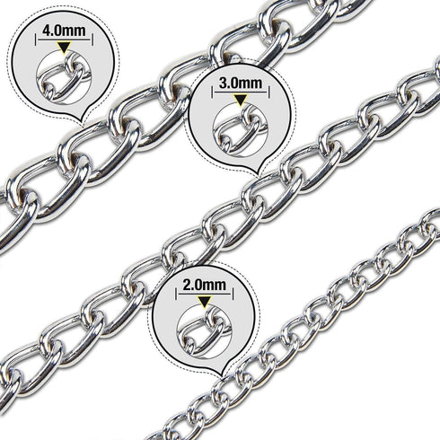 Dog Collar Slip Collar Metal Collar Chewproof P Collar Heavy Chain Dog Training Collar Choke Collar Adjustable Weather Proof Alloy Collars for Sma...