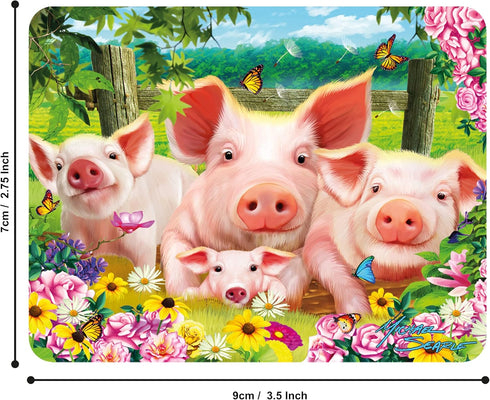 Magnet - Pig Pen from Deluxebase. Lenticular 3D Farm Fridge Magnet. Magnetic Decor for Kids and Adults with Artwork Licensed from Renowned Artist,...