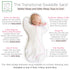SwaddleDesigns Transitional Swaddle Sack, Arms Up Half-Length Sleeves & Mitten Cuffs, Swaddle for Newborn Transition to Baby Sleep Sack Wearable B...