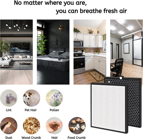Nispira LV-PUR131 Filter Replacement for Levoit Air Purifier LV-PUR131 3-in-1 HEPA Carbon, 1 Set...