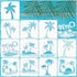 Palm Tree Stencils for Painting on Wood Wall Crafts Reusable Tropical Beach Palm Trees Stencil Art Paint on Wall Canvas Pattern Paint Stencils for...