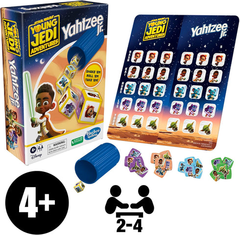 Hasbro Gaming Yahtzee Jr. Star War: Young Jedi Adventures Edition Board Game for Kids | Ages 4+ | 2-4 Players | Counting and Matching Games for Pr...