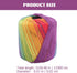 1 Roll 133M Color Segment Dyed Gradient Cotton Yarn DIY Thread Hand Crocheted Scarf Hat Shawl Line Material for Hand Knitting DIY Sweater Blanket ...