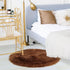 uxcell Faux Fur Round Rug,Fluffy Area Mat,Fluff Rugs for Bedroom Floor Sofa Living Room 3 x 3 Feet Brown...