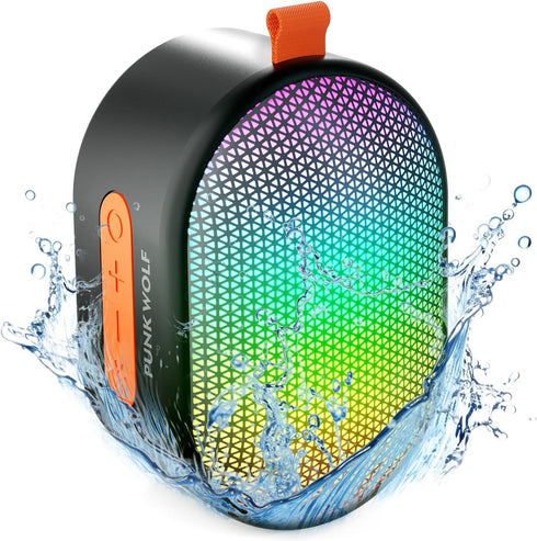 Bluetooth Speakers Portable, Wireless Speaker with RGB Lights, HD Sound, 5 Watts, Compact Size, Dual Pairing, TWS, Waterproof, Suitable for Mobile...