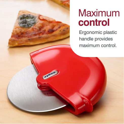 Zyliss Pizza Wheel - Handheld Pizza Cutter with Removable Blade - Plastic Pizza Cutter with Stainless Steel Blade - Kitchen Tool and Gadget for Ri...