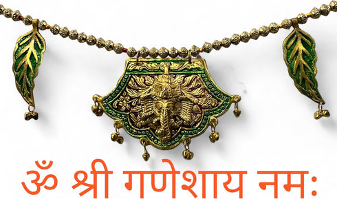 Ganpati Shubh Labh Bandanwar Handcrafted Multicolour Door Hanging Toran 33 Inches Approx...