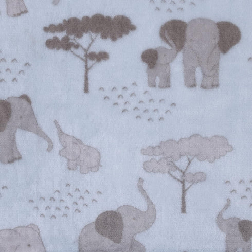 NoJo Super Soft Blue & Grey Elephant Plush Baby Blanket, Aqua, Grey, Charcoal...