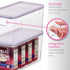 Rosanna Pansino x iDesign Recycled Plastic Kitchen Storage Bin with Lid, Clear Bin/Lavender Sprinkles Lid, 6" x 12" x 6"...
