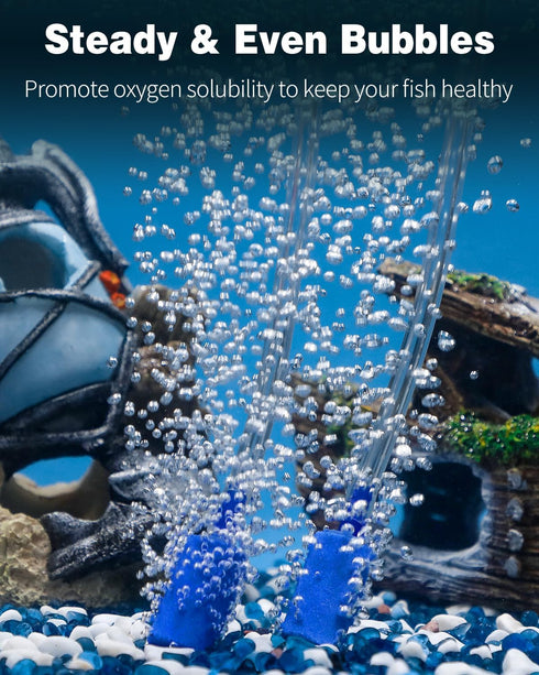 Pawfly Aquarium Air Stone 1 Inch Cylinder, Fish Tank Air Bubble Diffuser Airstone for Nano Air Pumps Small Buckets and Fish Tanks, 12 Pack...