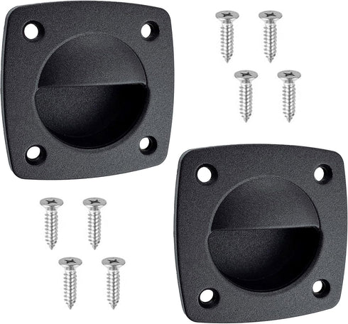 Black Nylon Flush Pull Recessed Sliding Door Handle Square Hatch Pull Handle,Yacht, Motorboat and Boat Cabin Accessories(2 Pcs)...