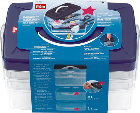 Prym Click Box, Clear, 24 x 16.5 x 14 cm...