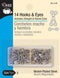 Dritz 90-3-65 Hook & Eye Closures, Nickel, Size 3 14-Count...
