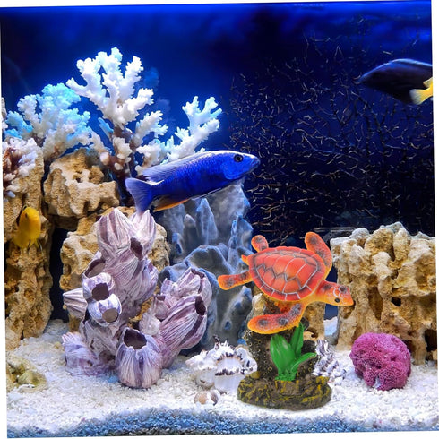 Kisangel Fish Tank Decoration Home Decor Fish Tanks Aquarium Marine Animal Ornament Sea Life Figurine Decorative Marine Animal Marine Animal Mini ...