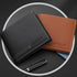 Men Wallet Black PU Material 4 Credit Card Holder 2 Money Pockets 1 Clear Window Suitable for Men Women Gifts without RFID Slim Small Wallets for ...