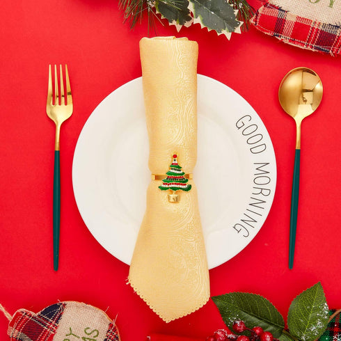 WILLBOND 6 Pieces Christmas Napkin Rings Holders for Christmas Dinners Parties Wedding Adornment Table Decoration Accessories (Cute Style)...