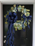 HUIHUANG Navy Blue Satin Wired Ribbon 1-1/2 inch Navy Double-faced Satin Wire Edge Ribbon for Bows, Gift Wrapping, Wreaths, Christmas Tree Decor, ...