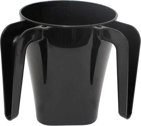 Majestic Giftware Plastic Washing Cup for Netilat Yadayim - WCP-BK | 5.5" Judaica Wash Cup Negel Vasser with Dual Handle for the Jewish Ritual (Bl...