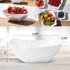 Posh Setting Square Plastic Serving Bowls, Small White Plastic Candy Bowls, 4 Pack Plastic Disposable Party Snack, Buffet, Chips, or Salad Bowl, H...