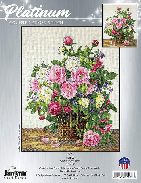 Janlynn Roses Counted Cross Stitch Kit...