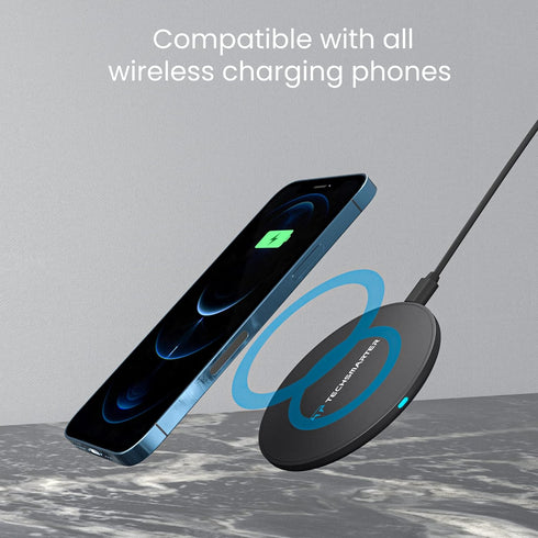 2-Pack 15W Wireless Charger Pad, Compatible with iPhone 15, 14, 13, 12, 11, XS, X, XR, Samsung S24, S23, S22, S21, S20, S10......