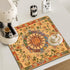 Boho Floral Sun Dish Drying Mat - Retro Boho Floral Sun and Moon Absorbent Dish Drying Mat for Kitchen Counter, Coffee Maker Mat for Countertops, ...