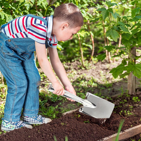 1Pc Garden Shovel Stainless Steel Hand Trowel Mini Snow Hand Shovel Garden Tool for Soil Planting Digging Transplanting Smoothing (Flat Shovel)...