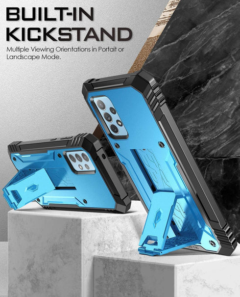 Poetic Revolution Case for Samsung Galaxy A72, Built-in Screen Protector Work with Fingerprint ID, Full Body Rugged Shockproof Protective Cover Ca...