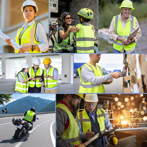 XPCARE 2-Pack Reflective Safety Vest For Women Men - High Visibility Security Vest- Pockets and Zipper Front - Neon Green Color...