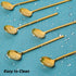 Pack of 6, Gold Plated Stainless Steel Espresso Spoons,lyfLux Mini Teaspoons Set for Coffee Sugar Dessert Cake Ice Cream Soup Antipasto Cappuccino...