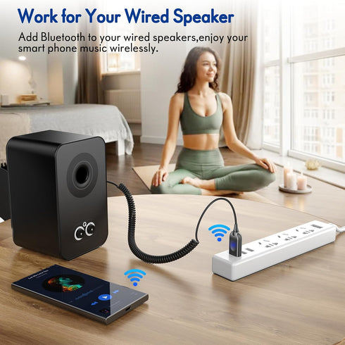 BESIGN BK07 Bluetooth Car Kit, Wireless Receiver for Handsfree Talking and Music Streaming, Bluetooth Aux Adapter for Car and Home Audio...