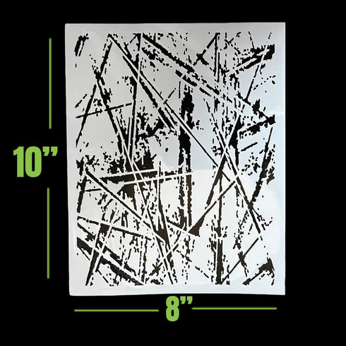LiME LiNE Airbrush Stencil Set, Wood Grain, Grunge, Animal Print Custom Paint Template...