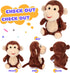 Easfan Talking Monkey Repeat What You Say Electric Nodding Plush Funny Interactive Speaking Toys Buddy Birthday Gifts for Kids Toddlers Brown,7’’...