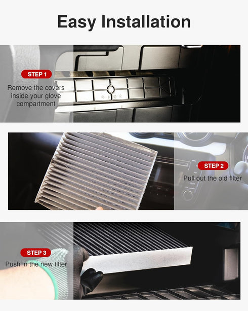 Puroma Cabin Air Filter with Activated Carbon, Replacement for CP134, CF10134, Honda & Acura, Civic, CR-V, Odyssey, CSX, ILX, MDX, RDX, AT134 (1 p...