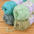 JubileeYarn Dainty Light Yarn - Worsted Weight Cotton - 100g/Skein - Shades of Green - 4 Skeins......