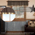 VHC Brands Kettle Grove Window Curtain, Valance Block Border, Black, 16x72...