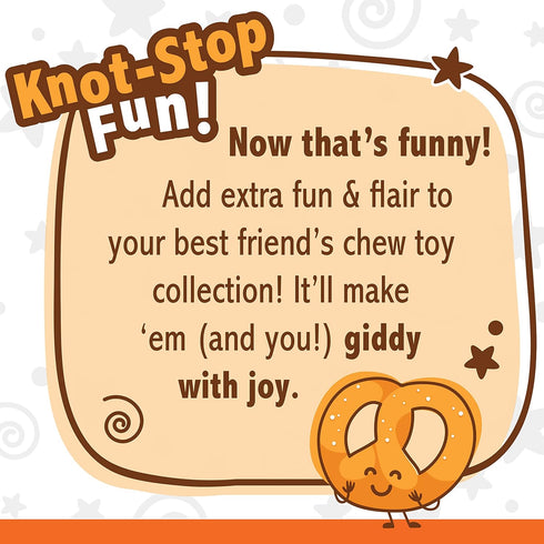 Nylabone Power Chew Pretzel Dog Chew Toy - Fun & Cute Dog Toys for Aggressive Chewers, Durable Dog Toys, Bacon & Peanut Butter Flavor, X-Large/Sou...