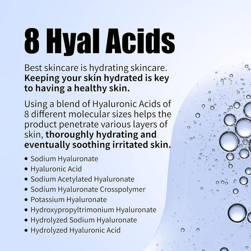 Soothing Non-sticky Face Moisturizer Hyrbrid Eye Cream 2.7 Oz Oily Dry Sensitive Skin Tone Evening Deep Inner Moisturizing 7-Hyaluronic Acids CICA...