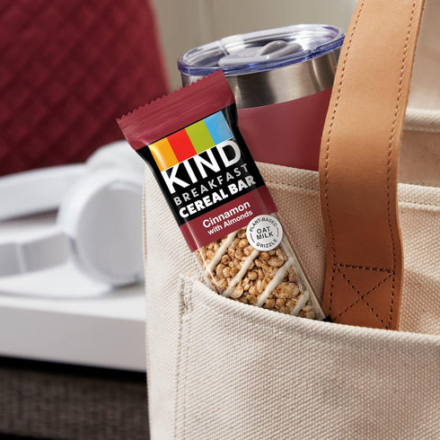 KIND Breakfast Cereal Bars, Gluten Free Snacks, Cinnamon with Almonds, 9.3oz Box (6 Bars)...