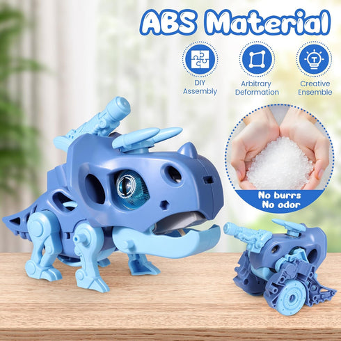 Robot Dinosaur Toys Triceratops Transformed into Ground Chariot Transforming Toys Take Apart Dinosaur Toys - Gift Toys for boys 5 6 7 8 9 Years Ol...