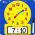 Large Dry Erase Magnetic Teaching Demonstration Clock, Kids Telling Time Learning Clock for Analog and Digital Time, Labelled Minute & Hour Hands,...