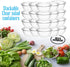 Mr Miracle Clear 18 Ounce Plastic Salad Bowls with Snap-On Lids. Pack 50. Airtight Disposable Salad Containers for Lunch, Meal Prep, Parties. Idea...