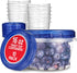 Stock Your Home 16oz Plastic Containers with Twist Top Lids (10 Pack), 2 Cup Freezer Containers with Lids for Leftover Food, Airtight Reusable Sou...