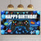 Blulu Video Game Happy Birthday Backdrop Game on Birthday Banner Level up Gaming Theme Party Background Photo Props for Party Wall Decorations Sup...